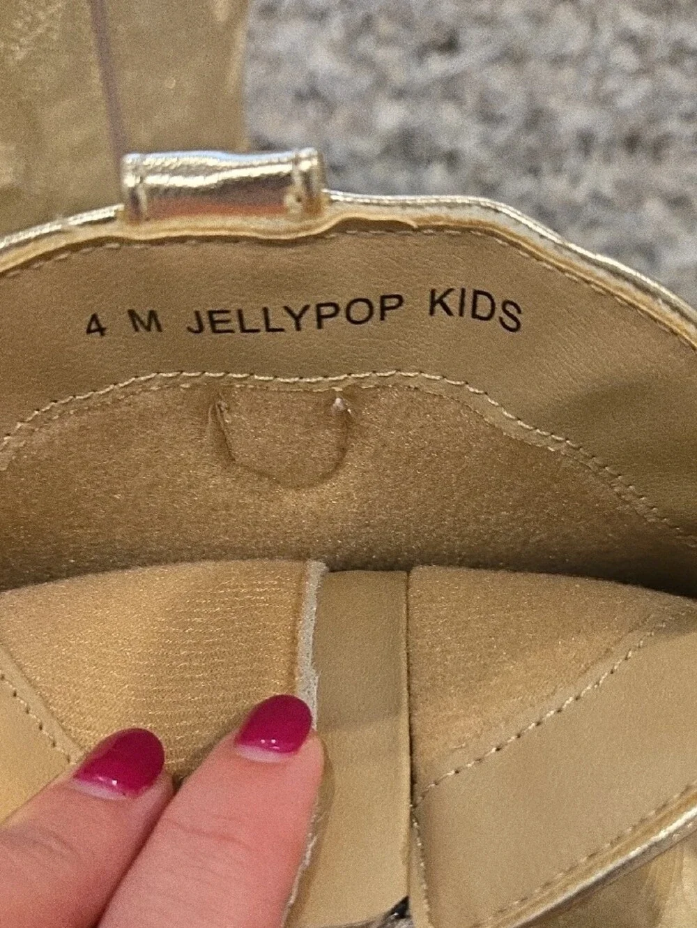 Jellypop Girls Metallic Gold Western Boots